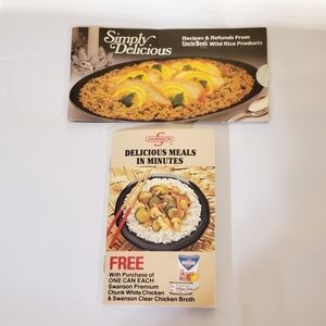 Vtg lot 2 small advertising cookbooks Uncle Ben's & Swanson